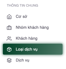 Nút thêm loại dịch vụ