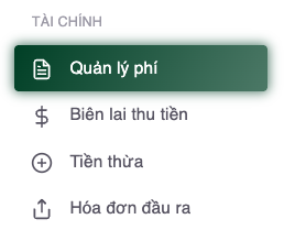 Nút thêm phiếu thu