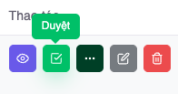 Nút duyệt phiếu thu