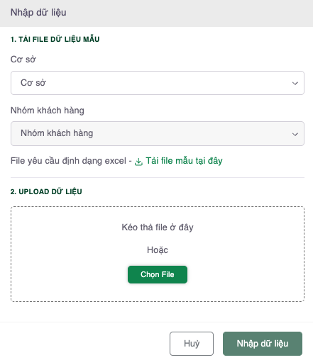 Upload file phiếu thu