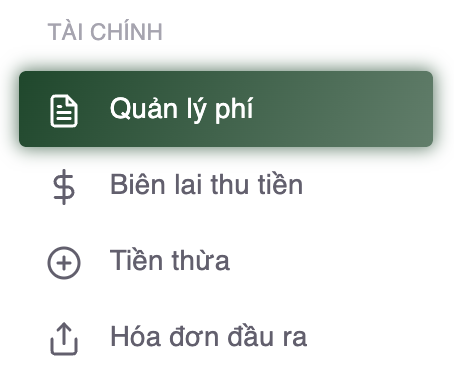 Màn hình gửi thông báo thu phí