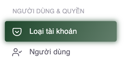 Màn hình tạo tài khoản và phân quyền người dùng